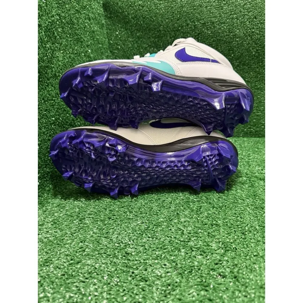Jordan Stadium 90 Low TD White Grape Football Cleats Men's Size 9 HQ0210-105